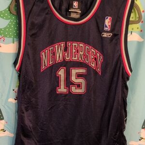 Reebok New Jersey Basketball Jersey - Navy and Red